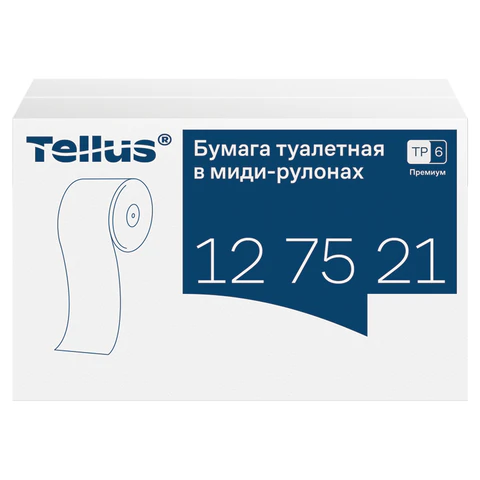 Бумага туалетная 90 м, Tellus/TORK (Система Т6) PREMIUM, КОМПЛЕКТ 27 рулонов, 2-слойная, белая, 127520/127521