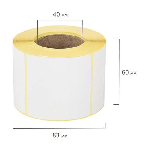 Этикетка ТермоТоп (58х60 мм), 500 этикеток в ролике, светостойкость до 12 месяцев, 126105