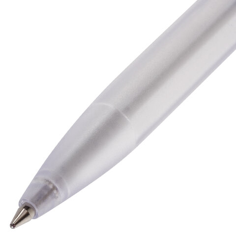 Ручка шариковая масляная BRAUBERG "OIL PEN", СИНЯЯ, корпус прозрачный, 0,7 мм, линия 0,35 мм, 141476