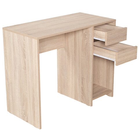 Стол письменный/компьютерный BRABIX "Scandi CD-017", 900х450х750 мм, 2 ящика, дуб сонома, 641895, ЦБ013706-2