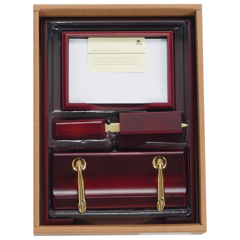 Набор подарочный настольный BESTAR "Neptun" из дерева, 5 предметов, цвет "красное дерево", 236370