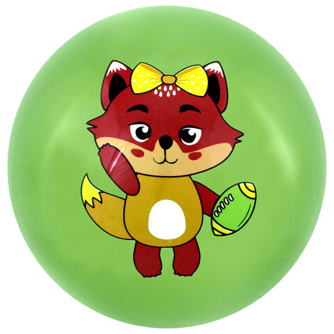 Мяч детский надувной "Зверята", 25 см, ПВХ, ассорти, 6 цветов, JOLLY JOT (ДЖОЛЛИ ДЖОТ), 666121