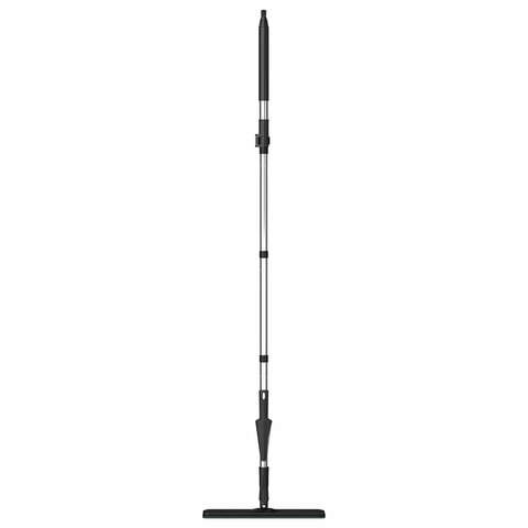 Швабра с отжимом и ведром 10л/7л двухкамерное, 2 насадки микрофибра, карманы с 2-х сторон, рукоятка 134-154см черный AltaMop L, LAIMA,609151