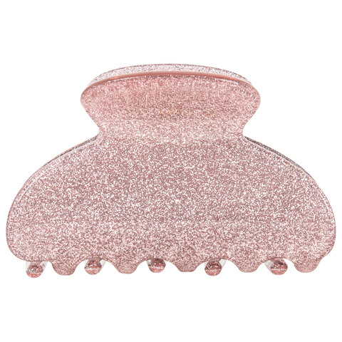 Краб для волос 5,2 см, с глиттером, розовый, MONTE VITA (МОНТЕ ВИТА), 457021