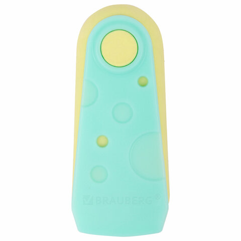 Ластик BRAUBERG "ULTRA PASTEL", 57х24х15 мм, пастельные цвета ассорти, бирюзовый пластиковый держатель, 272688