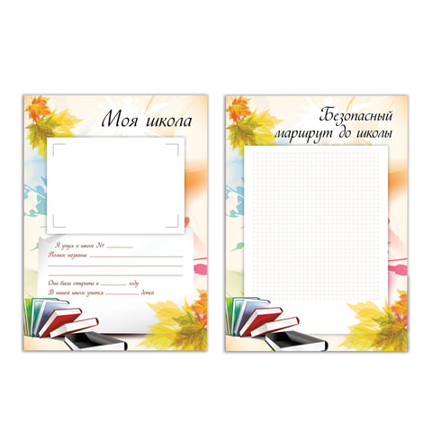 Листы-вкладыши для портфолио ШКОЛЬНИКА, 30 разделов, 32 листа, "Моё портфолио", BRAUBERG, 127550