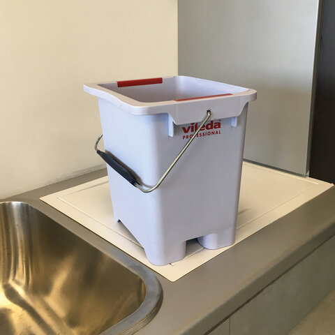 Тележка уборочная VILEDA "УльтраСпидПро", 2 съемных ведра 25 л + 10 л, платформа, с ручкой, туннельный отжим, 147209