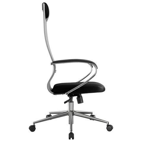 Кресло офисное BRABIX PREMIUM "Ultimate EX-800" хром, плотная двойная сетка Х2, черное/серое, 532912