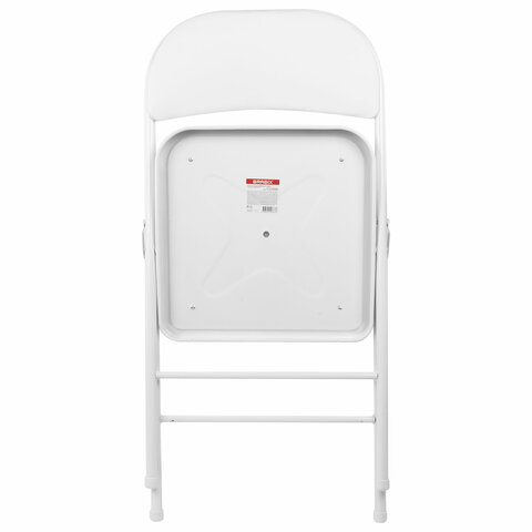 Стул складной BRABIX "Golf Plus CF-003 КОМФОРТ", белый каркас, кожзам белый, 532888