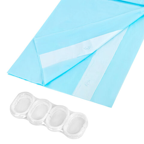 Шторка для ванной PEVA, 180х180 см, кольца в комплекте, 3 цвета ассорти (белый, голубой, коричневый), WBZ (ВБЗ), 700067