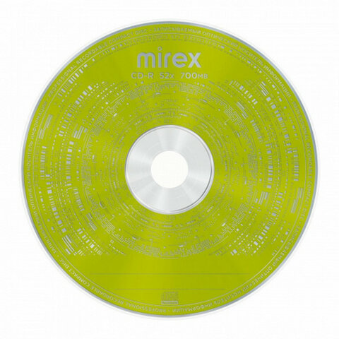 Диски CD-R MIREX Random Color, 700 Мб, 48x, Cake Box (упаковка на шпиле), КОМПЛЕКТ 50 шт., цветные, UL120009A8B