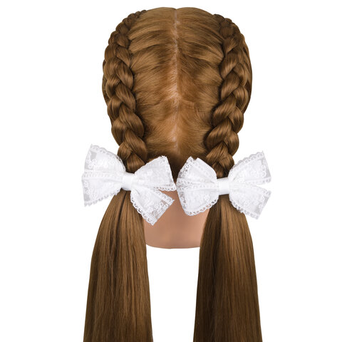 Банты для волос НАБОР 2 шт., 7х11 см, 6,5х10 см, 7х9 см, белый, АССОРТИ, MONTE VITA (МОНТЕ ВИТА), 457118