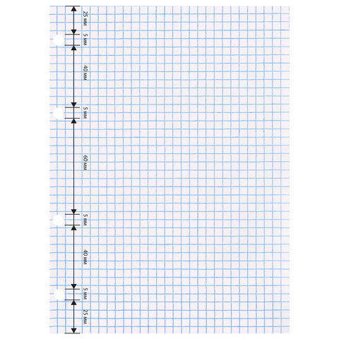 Сменный блок для тетради на кольцах, А5, 80 л., STAFF, "Белый", 401660