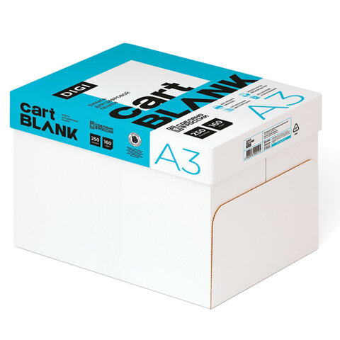 Бумага для цветной лазерной печати БОЛЬШОЙ ФОРМАТ (297х420), А3, 160 г/м2, 250 л., CARTBLANK DIGI, 145% (CIE)