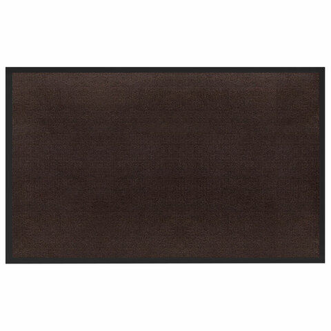 Коврик придверный 50х80 см, КОРИЧНЕВЫЙ, влаго-грязезащитный, 300 г/м2, рубчик, PRIMILA (ПРИМИЛА) STANDARD, 701015