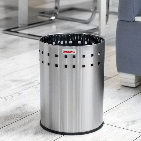 Урна-корзина для мусора 7 литров "Bionic", МАТОВАЯ, перфорированная, LAIMA, 232267