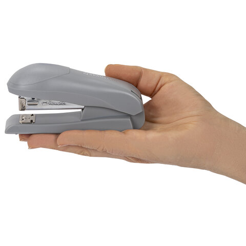 Степлер №24/6, №26/6 BRAUBERG "UNIVERSAL", до 30 листов, на 100 скоб, серый, 272717