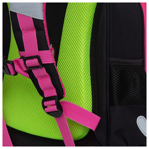 Ранец GRIZZLY анатомическая спинка, c брелоком, для девочек, "AVOCADO LOVE", 36х28х20 см, RAz-286-11/1