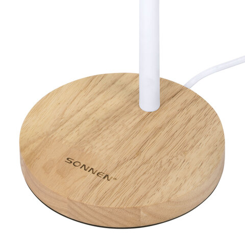 Настольная лампа-светильник SONNEN BR-372, на подставке, лампочка в ПОДАРОК!, E27, белый, 40 см, 238447