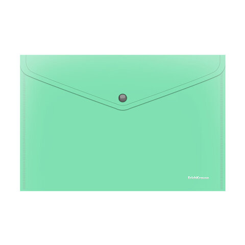 Папка-конверт с кнопкой ERICH KRAUSE "Matt Pastel Bloom", А4, до 120 л, непрозрачная, ассорти, 0,18 мм, 61141