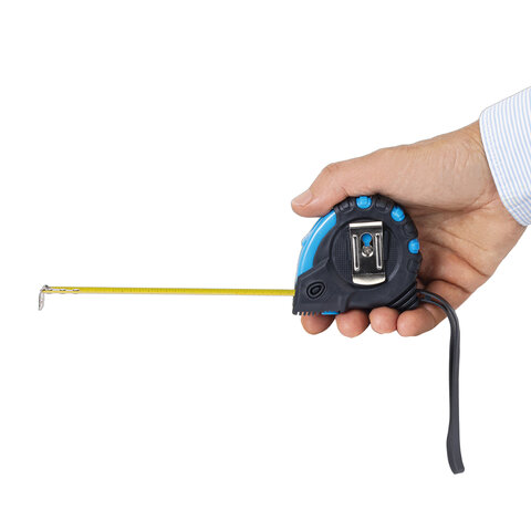 Рулетка измерительная 5 м х 19 мм, обрезиненный корпус, 3 фиксатора, RABBITEX (РАББИТЕКС) Special, 671354