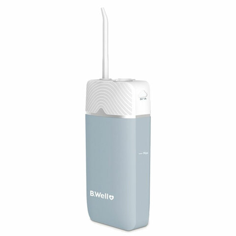 Ирригатор для полости рта (НДС 10%) B.WELL PRO-913, портативный, емкость резервуара 0,15 л, 1 насадка, бело-серый
