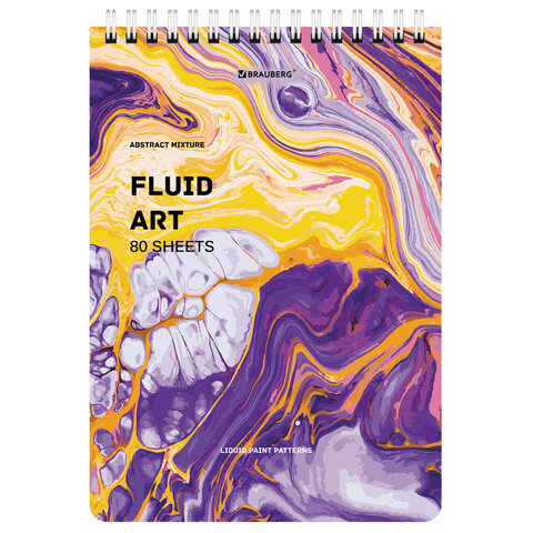 Блокнот А5 (146х206 мм), 80 л., гребень, картон, клетка, BRAUBERG, "Colorful art", 114371