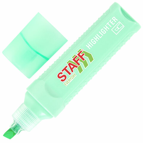 Набор текстовыделителей 4 ПАСТЕЛЬНЫХ ЦВЕТА, STAFF "EVERYDAY HL-707", линия 1-5 мм, скошенный наконечник, 152549