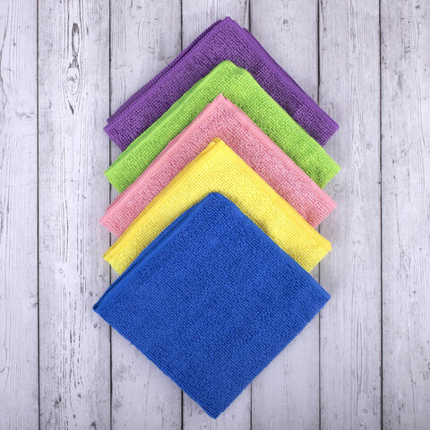 Салфетки из МИКРОФИБРЫ 30х30 см MULTI COLOUR, big pack, КОМПЛЕКТ 10 шт., 180 г/м2, LAIMA HOME, 607794