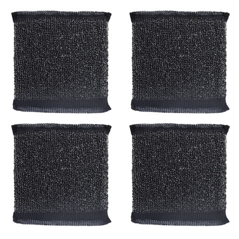 Губка-скрабер 11х10х1,5 см, поролон + металлическая оплетка, КОМПЛЕКТ 4 штуки, посуда, уборка, LAIMA, 700059