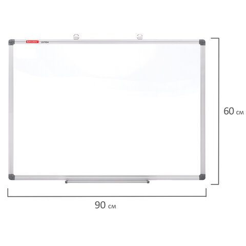 Доска магнитно-маркерная 60х90 см, алюминиевая рамка, BRAUBERG "Extra", 237554