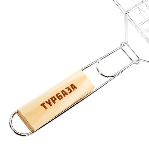 Решетка-гриль универсальная, 45х(21х35х2 см), СРЕДНЯЯ, хромированная, ТУРБАЗА, 702546