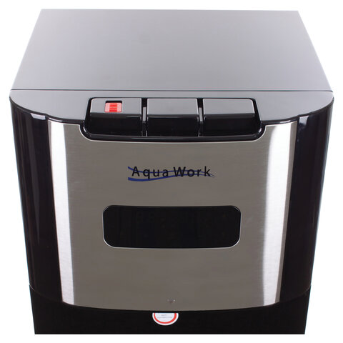 Кулер для воды AQUA WORK QRB-72LDS, напольный, НАГРЕВ/ОХЛАЖДЕНИЕ ЭЛЕКТРОННОЕ, таймер, бутыль снизу, черный, 33350