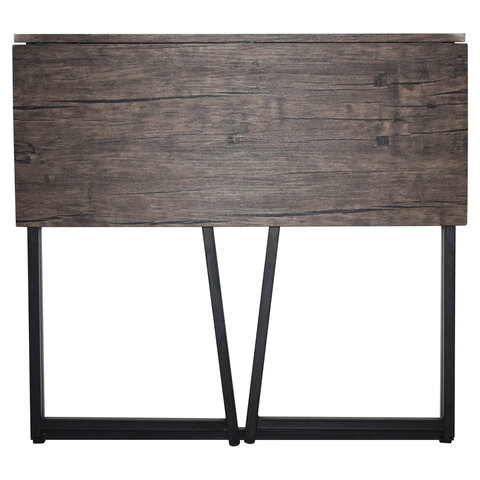 Стол на металлокаркасе BRABIX "LOFT CD-001", 800х440х740 мм, складной, цвет морёный дуб, 641209