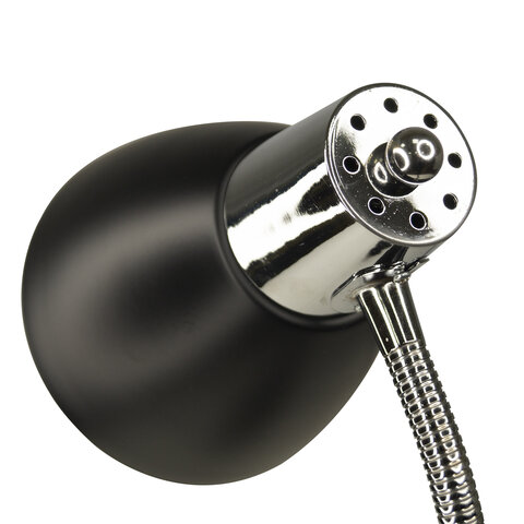 Настольная лампа светильник "Руна" на подставке, цоколь E27, 40 Вт, черный хромированный