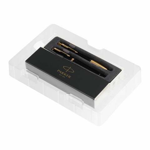 Набор PARKER "Urban Black GT": шариковая ручка синяя и перьевая ручка синяя, 2093381