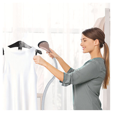 Отпариватель BQ (БИ-КЬЮ) SG5006S, 2000 Вт, пар 45 г/мин, резервуар 2,5 л, 9 режимов, 1 насадка, розовый, 86195368