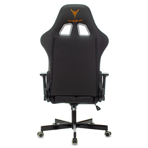 Кресло компьютерное Knight ARMOR, 2 подушки, экокожа премиум, черное, 1628888