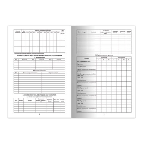 Медицинская карта ребёнка, форма № 026/у-2000, 16 л., картон, А4 (200x280 мм), универсальная, STAFF, 130211