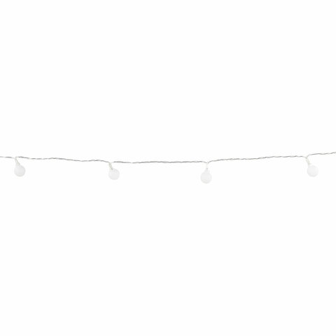 Электрогирлянда-нить комнатная 6 м, 40 LED, с насадками, вид: "Шарики", тёплый белый, на батарейках, ЗОЛОТАЯ СКАЗКА, 591730