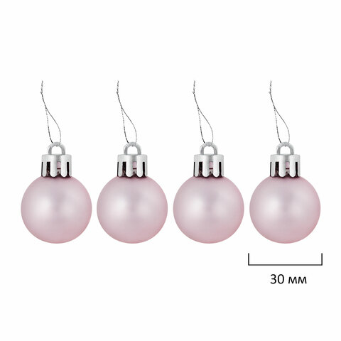 Шары новогодние ёлочные "Elegant Pink" 77 предметов, розовый/белый, ЗОЛОТАЯ СКАЗКА, 591715