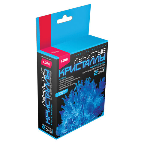 Набор для изготовления лучистых кристаллов "Синий кристалл", реагент, краситель, основа, LORI, Лк-002