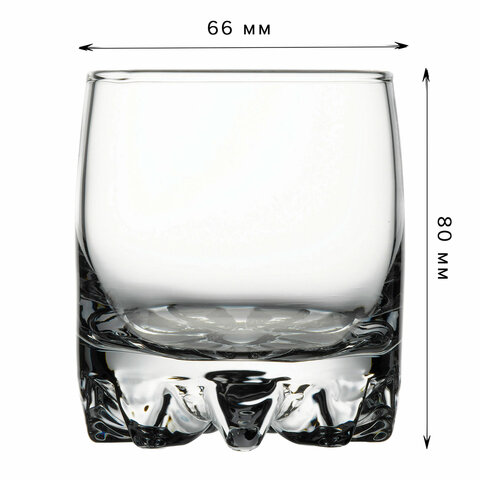 Стакан низкий, 200 мл, КОМПЛЕКТ 6 штук, стекло, PASABAHCE "СИЛЬВАНА", фирменная подарочная упаковка, 42414