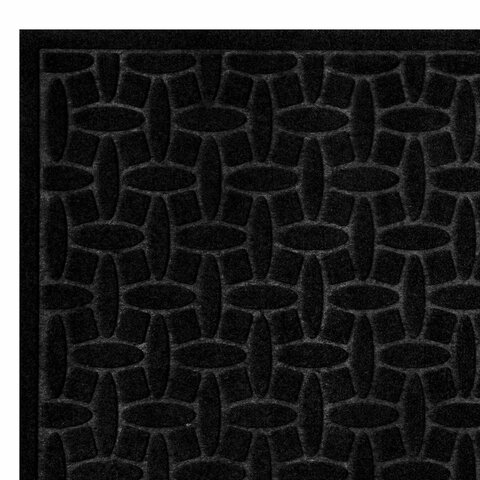 Коврик придверный 60х90 см, ЧЕРНЫЙ, грязезащитный, 430 г/м2, фактурный рисунок АЛМАЗ, ЛЮБАША, 701054