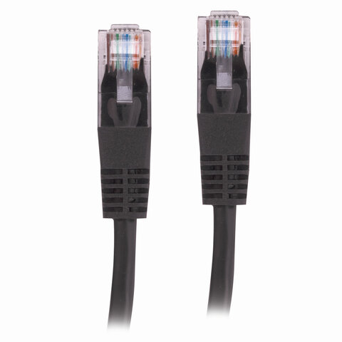 Кабель (патчкорд) UTP 5E категория, RJ-45, 1 м, SONNEN, для подключения Интернета по локальной сети LAN, 513122