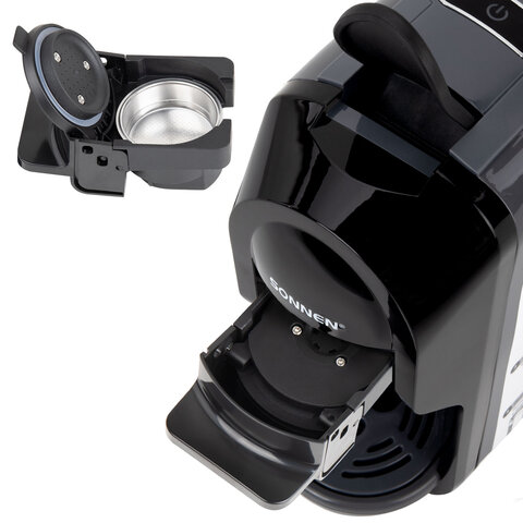Кофемашина капсульная 3 в 1 для молотого кофе и капсул DOLCE GUSTO и NESPRESSO, SONNEN CM510G,1450 Вт, 0,6 л, графит, 457339