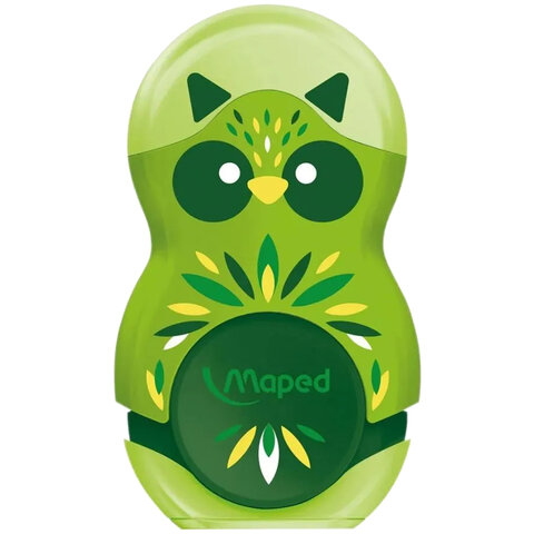 Точилка с ластиком MAPED "LOOPY Mini Cute", с контейнером, корпус ассорти, 049113