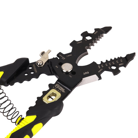 Плоскогубцы многофункциональные 26 в 1, 215 мм, марганцевая сталь 65Mn, ГРАНДМАСТЕР, PL-215, 671259