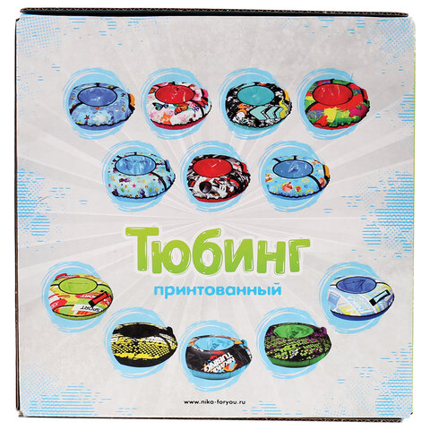 Тюбинг-ватрушка, 85 см, с принтом, "Бабочки", верх оксфорд, Nk, ТБ2К-85/Б2