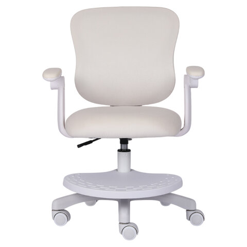 Кресло детское с подставкой для ног BRABIX "Sky MG-206", велюр, бежевое, 533156